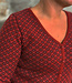 FLOMAX puur wollen v-hals vest TILDA POPPY RED