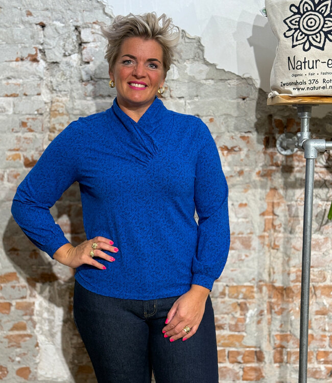 TRANQUILLO v-hals shirt ZAIA PAISLEY van biologisch katoen