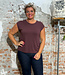 RECOLUTION shirt met kapmouw MITHILA PLUM ecovero