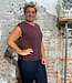 RECOLUTION shirt met kapmouw MITHILA PLUM ecovero