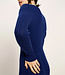 LANIUS gebreide lange jurk FRIDA PURPLE BLUE biokatoen