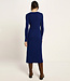 LANIUS gebreide lange jurk FRIDA PURPLE BLUE biokatoen