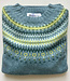 HARLEY Wollen fairisle trui ORIBE BLUE pure lamswol