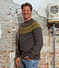 HARLEY Wollen heren trui FAIRISLE OCHRE pure wol