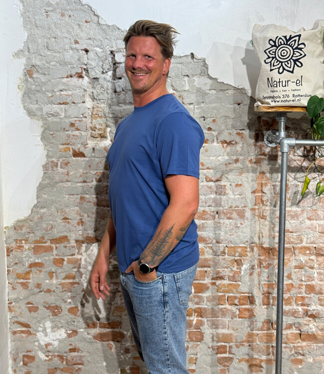 DEDICATED basic shirt STOCKHOLM BLUE biologisch katoen