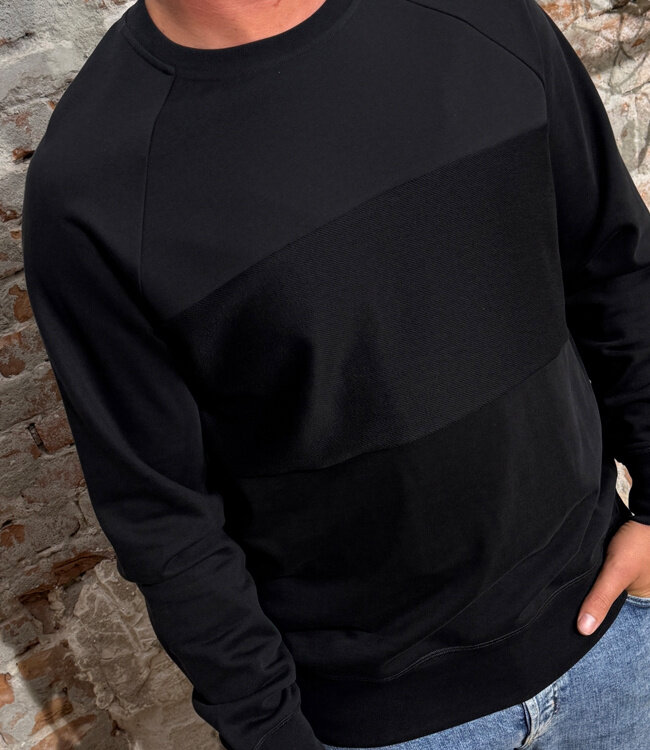 RECOLUTION sweater CHERVIL BLACK biologisch katoen