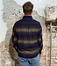 Gestreept overhemd flanel MIK NAVY biologisch katoen KCA