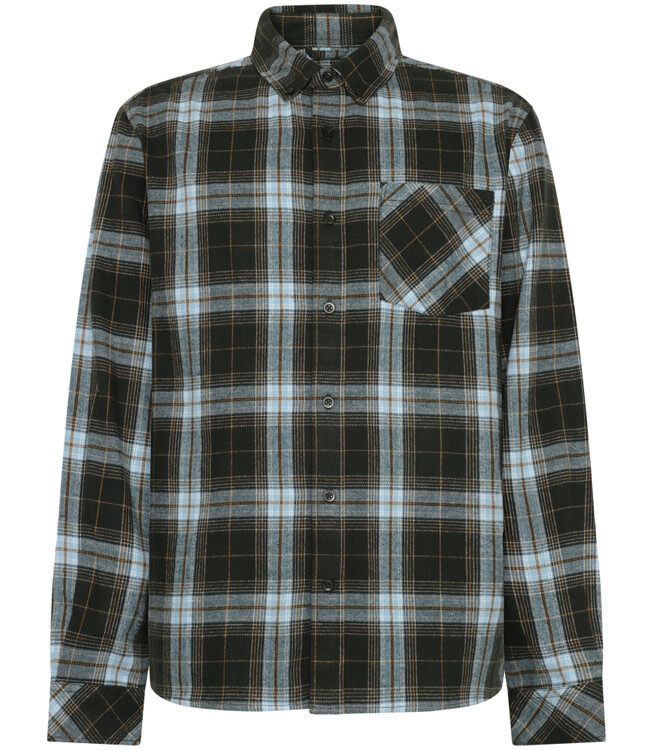 Geruit overhemd flanel JONAS FOREST biologisch katoen KCA