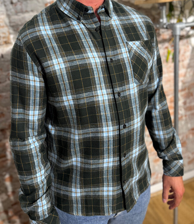 Geruit overhemd flanel JONAS FOREST biologisch katoen KCA