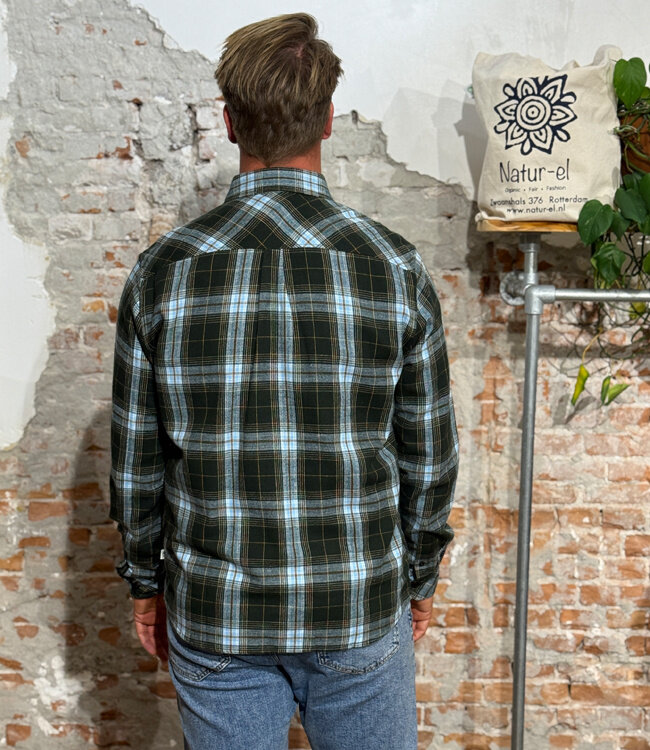Geruit overhemd flanel JONAS FOREST biologisch katoen KCA