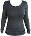 HOCOSA longsleeve van biologische wol zijde dames ANTRACIET