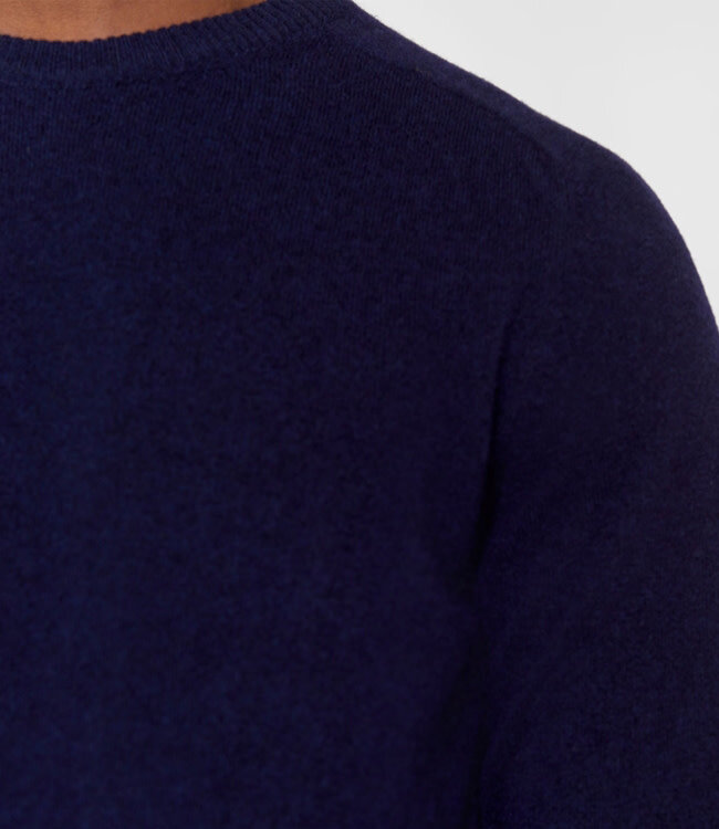 Wollen trui RUUD NAVY 100% biologische lamswol KCA