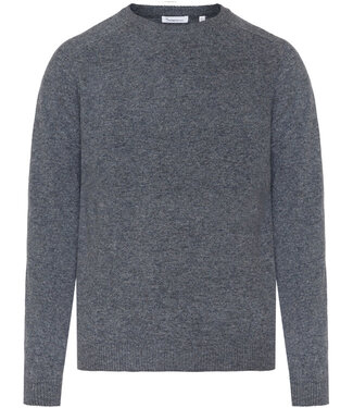 KnowledgeCottonApparel Wollen trui RUUD GREY 100% biologische lamswol KCA