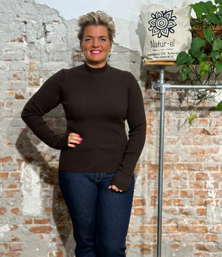 KnowledgeCottonApparel Coltrui ERIN CHOCOLAT 100% biologische merino KCA