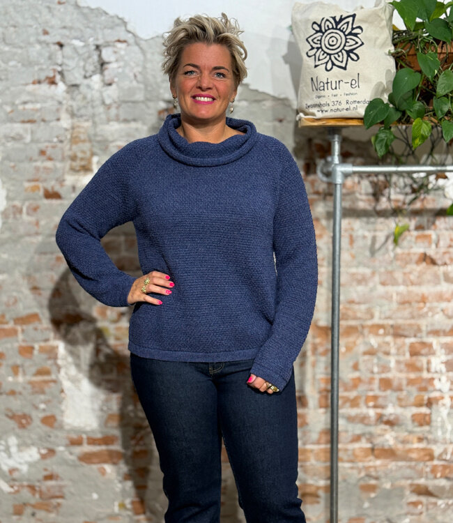 Wollen trui met col van 100% alpaca EVA JEANS