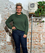 Natural Style Wollen trui met col van 100% alpaca EVA GREEN