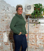 Wollen trui met col van 100% alpaca EVA GREEN