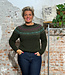 Harley of Scotland HARLEY Wollen fairisle trui LOU GREEN van pure wol