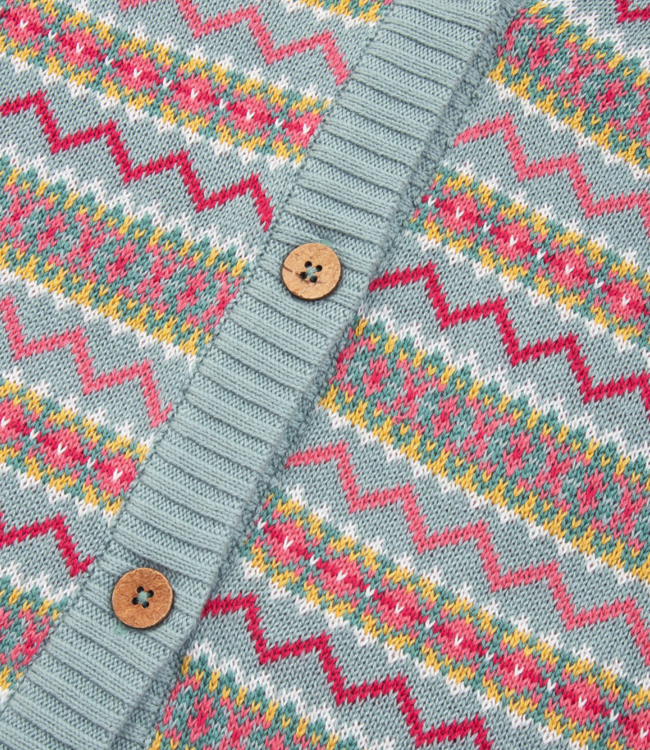 KITE  vest v-hals PUCK MULTI van biologisch katoen