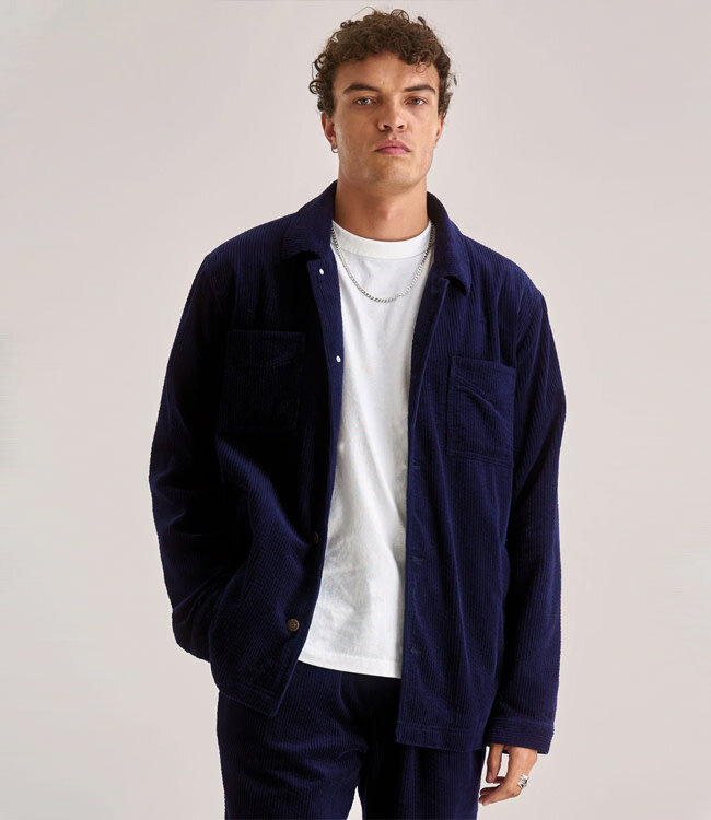 KOMODO corduroy overshirt STANLEY NAVY biologisch katoen