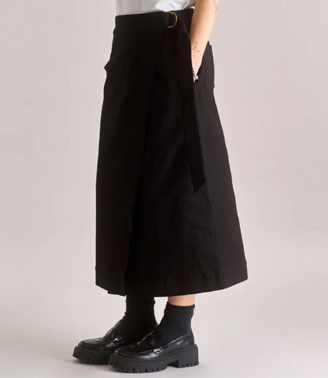 KOMODO overslag rok SANTO BLACK biologisch katoen tencel