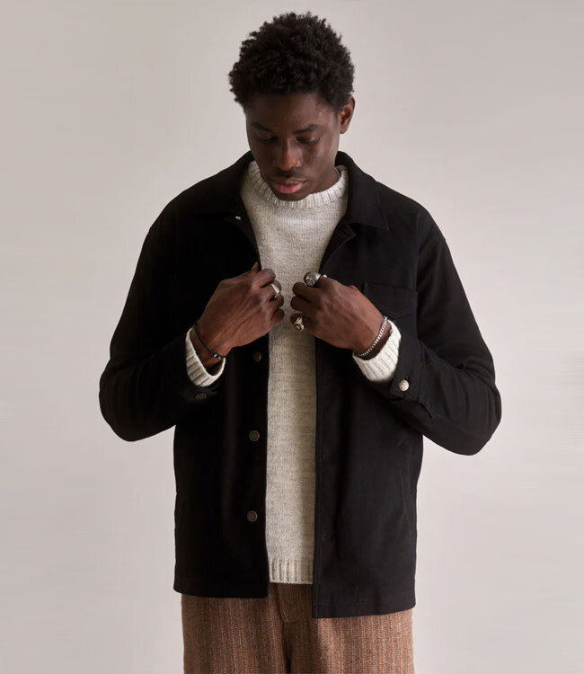 KOMODO overshirt STANLEY BLACK biologisch katoen tencel