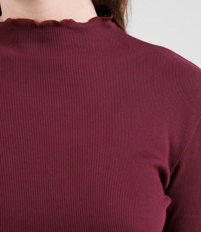 DEDICATED lange rib jurk LOFTA FIG van biologisch katoen