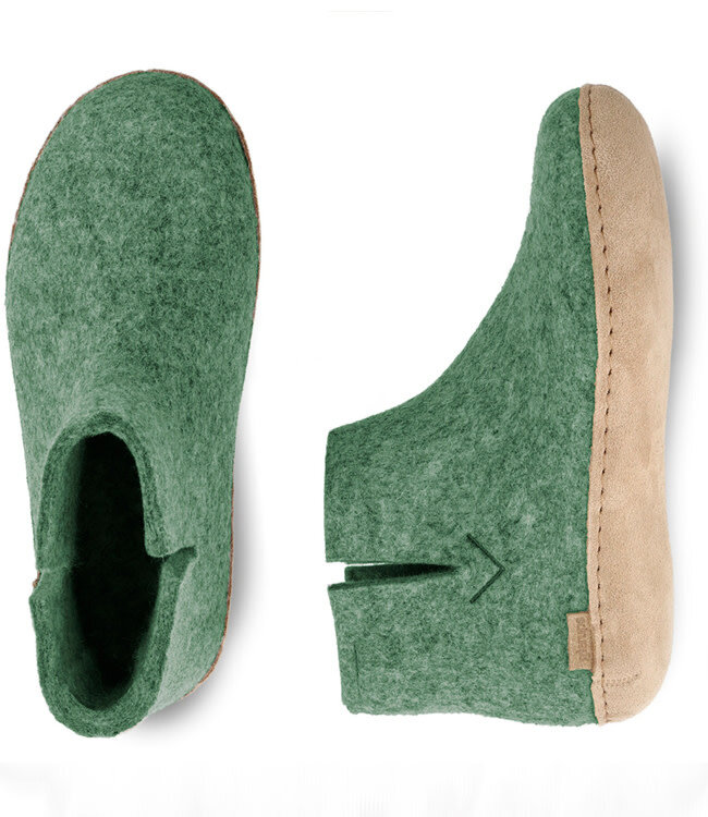 GLERUPS wollen sloffen pantoffels LAARS MOSS