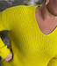 MADNESS v-hals trui MAUD YELLOW alpaca katoen