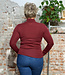 HOCOSA Wol zijde coltrui dames BORDEAUX