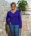 KOMODO wollen v-hals trui NATTY VIOLET 100% merino