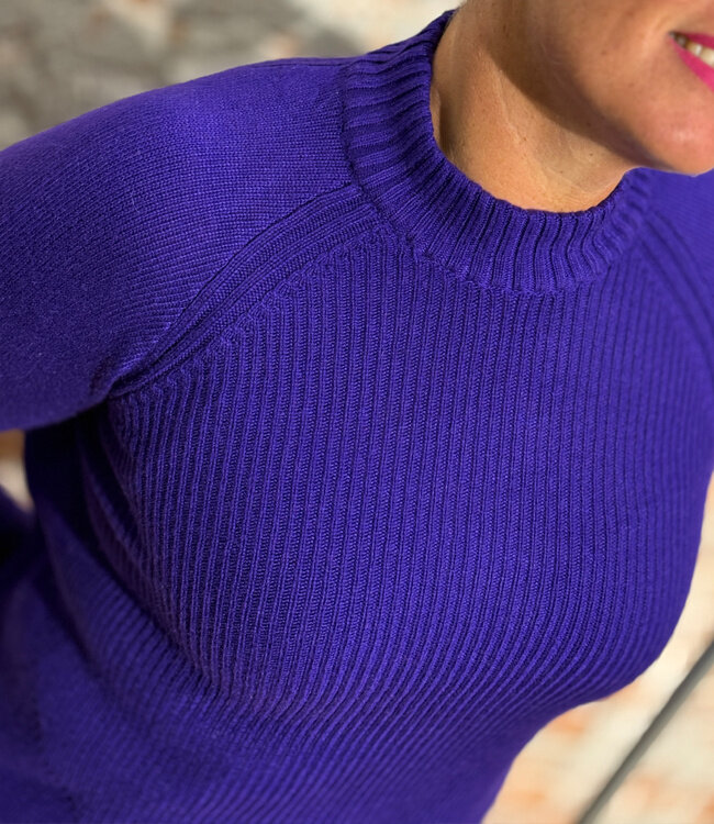 KOMODO wollen trui KATY VIOLET van 100% merino wol