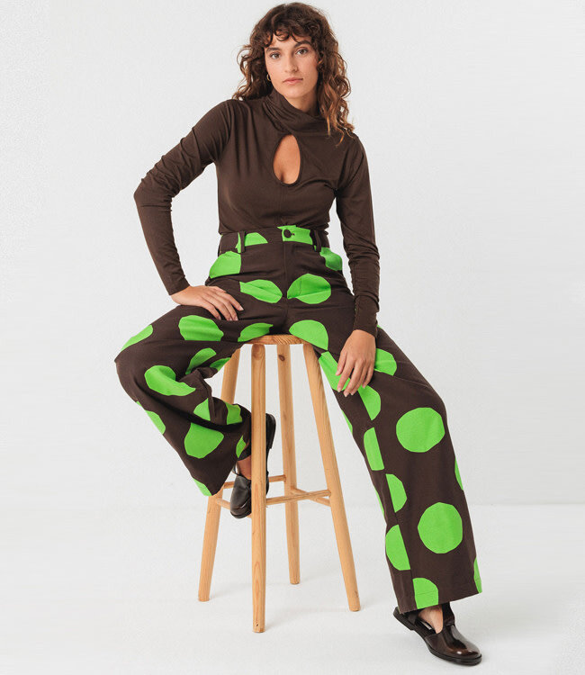 SKFK shirt met cut out ZAZU BROWN van modal