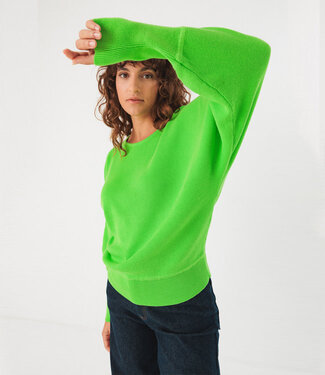 SKFK SKFK batwing trui IBAR LIME biologisch katoen