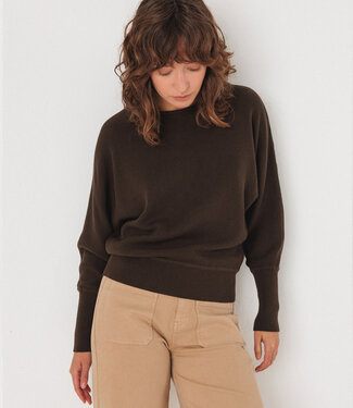 SKFK SKFK batwing trui IBAR BROWN biologisch katoen