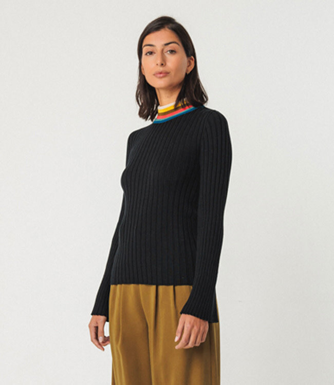 SKFK coltrui LERATE met gekleurde opstaande kraag biokatoen