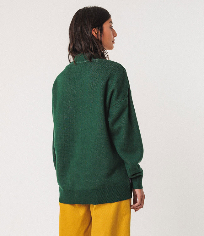 SKFK oversized vest BATIRTZE GREEN met print biologisch katoen