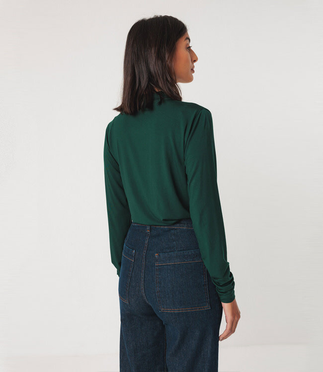 SKFK shirt met cut out ZAZU GREEN van modal