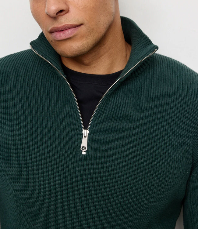 RECOLUTION trui met rits HELAN GREEN biologisch katoen