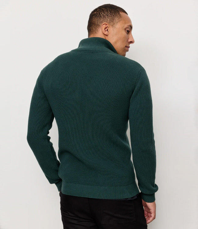 RECOLUTION trui met rits HELAN GREEN biologisch katoen