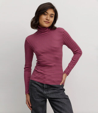 Recolution RECOLUTION rib coltrui LIA PLUM gestreept biologisch katoen