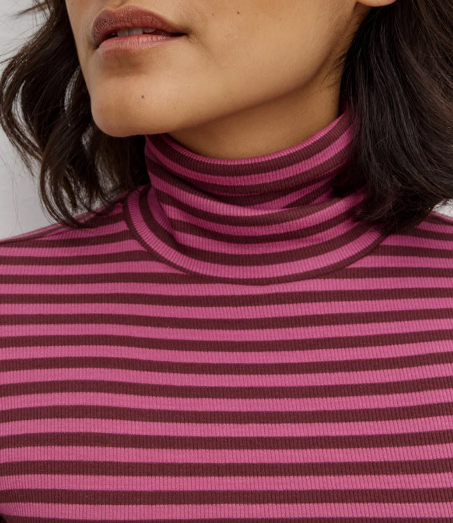 RECOLUTION rib coltrui LIA PLUM gestreept biologisch katoen
