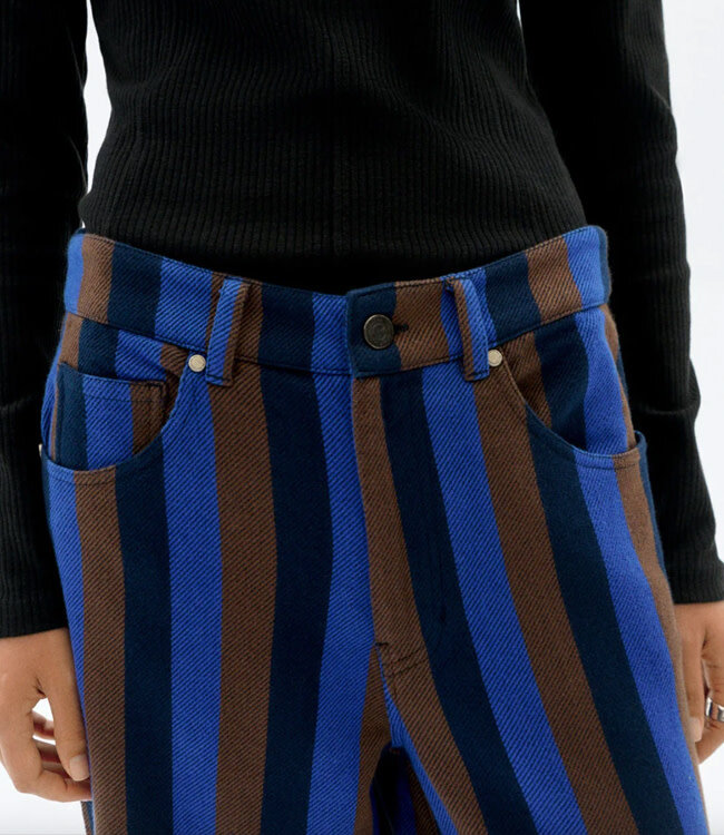 THINKING MU gestreepte broek HEDDA BLANKET bio katoen