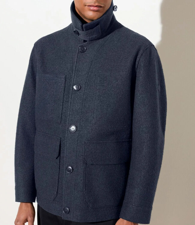 LANGERCHEN sportieve korte wollen jas LUCAN GRAPHITE