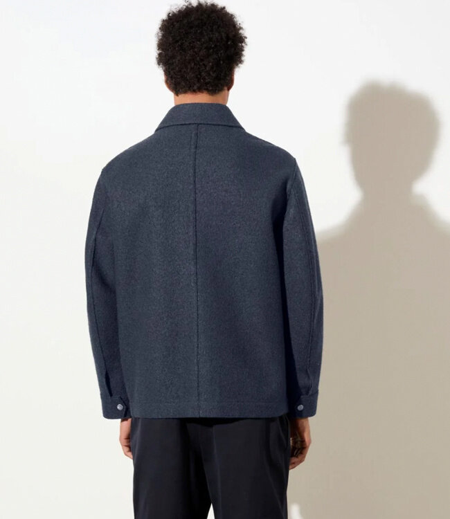 LANGERCHEN sportieve korte wollen jas LUCAN GRAPHITE