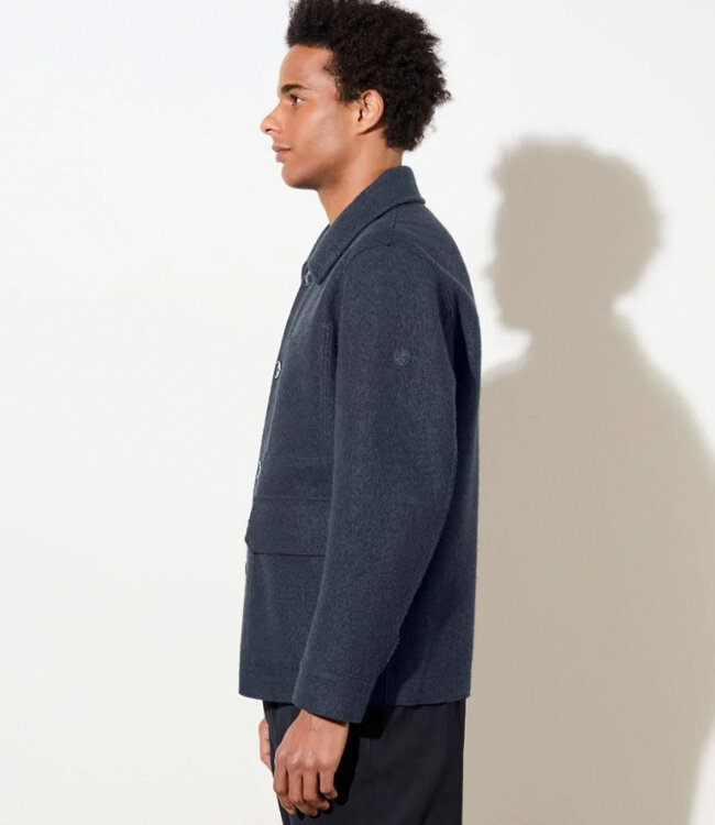 LANGERCHEN sportieve korte wollen jas LUCAN GRAPHITE