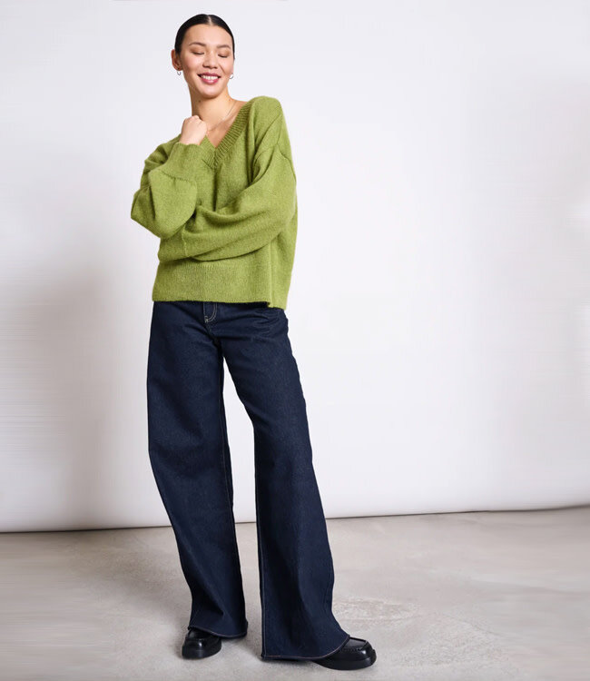 JAN 'N JUNE wollen trui JUNA PEAR van mohair en wol