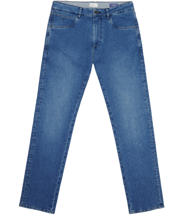 DAWN DENIM spijkerbroek DUSK MID BLUE biologisch katoen