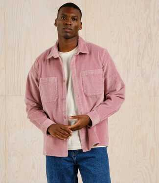 Dedicated DEDICATED corduroy overshirt KIL PINK biologisch katoen