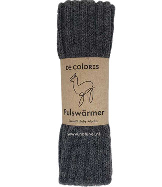 De Colores DE COLORES Polswarmers baby alpaca RIB ANTRACIET 14